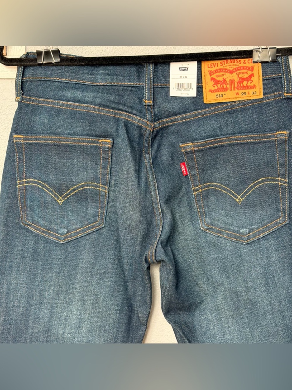 Levi’s 514 Straight Leg Mens Jeans NWT 29x32 Dark Wash Classic - Picture 5 of 13